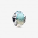 Charm Pandora de Cristal de Murano Pluma Curvada