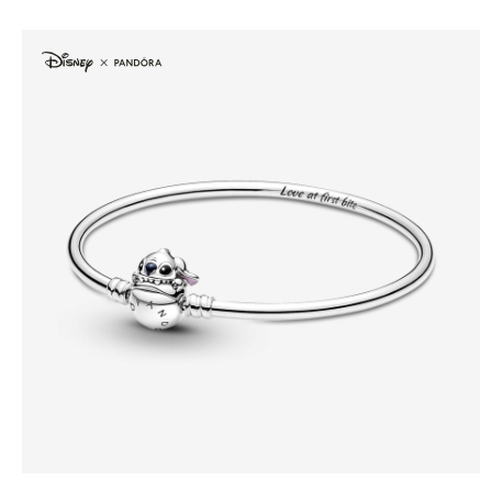 Pulsera Pandora Rígida Moments Cierre Mordisco Stitch de Disney