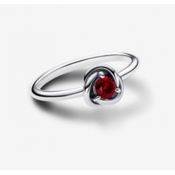 Anillo Pandora Círculo Eternity Rojo