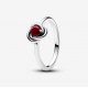 Anillo Pandora Círculo Eternity Rojo