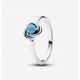 Anillo Pandora Círculo Eternity Azul Turquesa