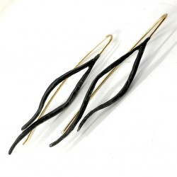 Pendientes Plata y Oro Pez Vicens Jané