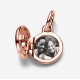 Charm Pandora Colgante Medalla Grabable que se abre