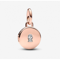 Charm Pandora Colgante Medalla Grabable que se abre