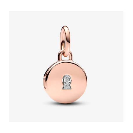 Charm Pandora Colgante Medalla Grabable que se abre