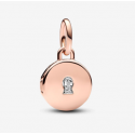 Charm Pandora Colgante Medalla Grabable que se abre