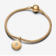 Charm Pandora Colgante Medalla Grabable que se abre