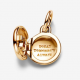 Charm Pandora Colgante Medalla Grabable que se abre