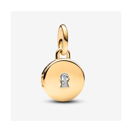 Charm Pandora Colgante Medalla Grabable que se abre