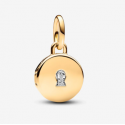 Charm Pandora Colgante Medalla Grabable que se abre
