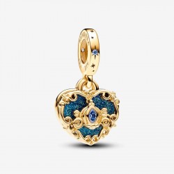 Charm Colgante Doble Pandora Carroza y Corazón de La Cenicienta de Disney