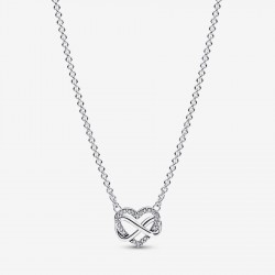 Collar Pandora Corazón Infinito Brillante