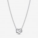 Collar Pandora Corazón Infinito Brillante