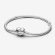 Pulsera Pandora Moments Cadena de Serpiente con cierre de Corazón