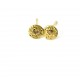 Pendientes Oro y Cuarzo ahumado Corazon Vicens Jané