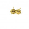 Pendientes Oro y Cuarzo ahumado Corazon Vicens Jané