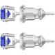 Pendientes Swarovski de botón Attract Azul