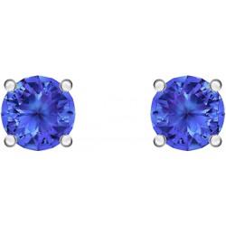 Pendientes Swarovski de botón Attract Azul