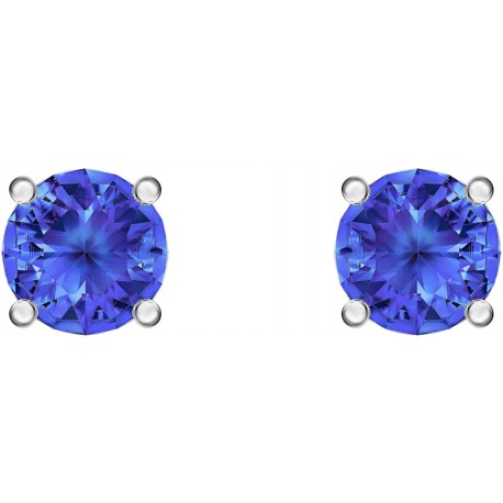 Pendientes Swarovski de botón Attract Azul