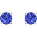 Pendientes Swarovski de botón Attract Azul