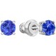 Pendientes Swarovski de botón Attract Azul