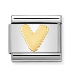 Link NOMINATION Italy Alfabeto "V" Oro