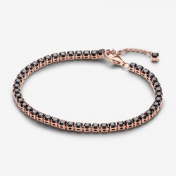 Pulsera Pandora Tenis Negra Brillante