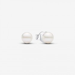 Pendientes Pandora de Botón Perla Cultivada de Agua Dulce de 4.5mm