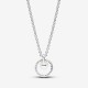 Collar Pandora Perla Cultivada de Agua Dulce y Pavé