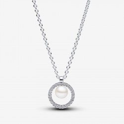 Collar Pandora Perla Cultivada de Agua Dulce y Pavé
