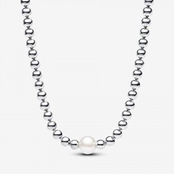 Collar Pandora Perla Cultivada de Agua Dulce y Cuentas
