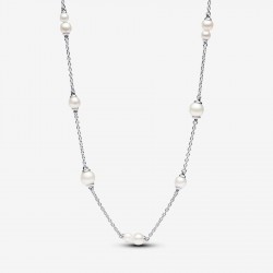 Collar Pandora de Cadena Perlas Cultivadas de Agua Dulce