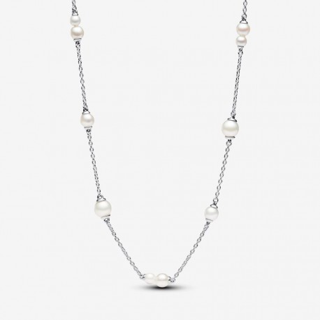 Collar Pandora de Cadena Perlas Cultivadas de Agua Dulce