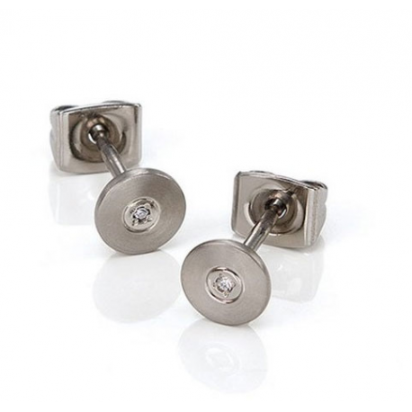Pendientes de Titanio Antialergicos con Diamantes