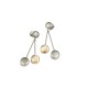 Pendientes de Titanio Antialergicos Mate y Brillo con 2 Diamantes