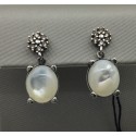 Pendiente de Madre perla y circonitas Top Silver