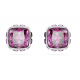 Pendientes Swarovski de botón Birthstone