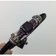 Pulsera Top silver Napa Tubo Cuadrado Lila