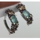Pendiente de Calcedonia y circonitas Top Silver