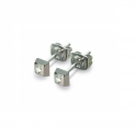 Pendientes de Titanio Antialergicos con 2 Diamantes