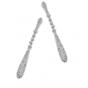 Pendientes Largos Plata y Circonita Naiomy