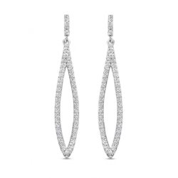 Pendientes Largos Plata y Circonita Naiomy