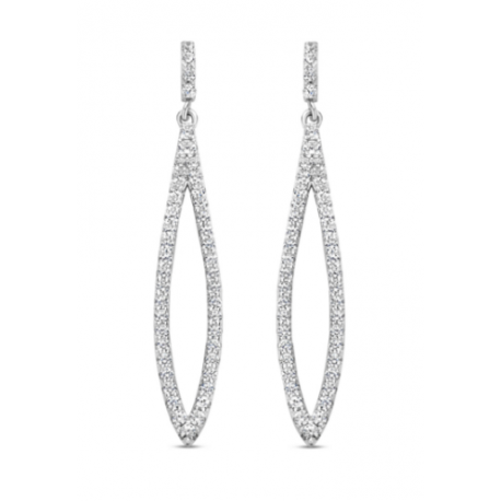 Pendientes Largos Plata y Circonita Naiomy