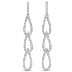 Pendientes Largos Plata y Circonita Naiomy