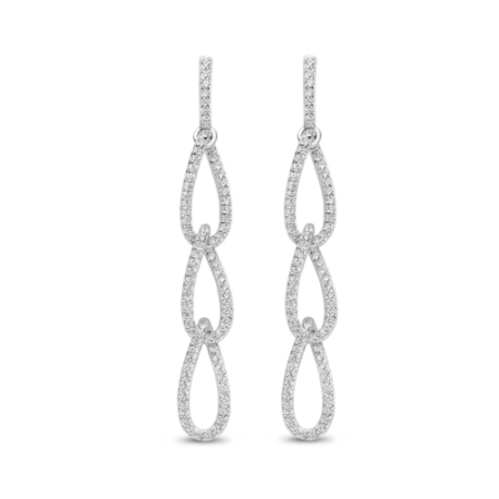 Pendientes Largos Plata y Circonita Naiomy