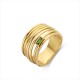 Anillo Plata Bañada en oro y Circonita Verde Naiomy