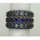 Anillo Plata de Ley Top Silver Flores azules