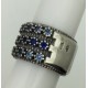 Anillo Plata de Ley Top Silver Flores azules
