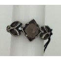 Anillo Plata de Ley Top Silver Hojas marron