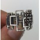 Anillo Plata de Ley Top Silver Geométrico marron